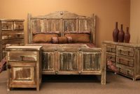 Wooden bedroom furniture for rustic interiors